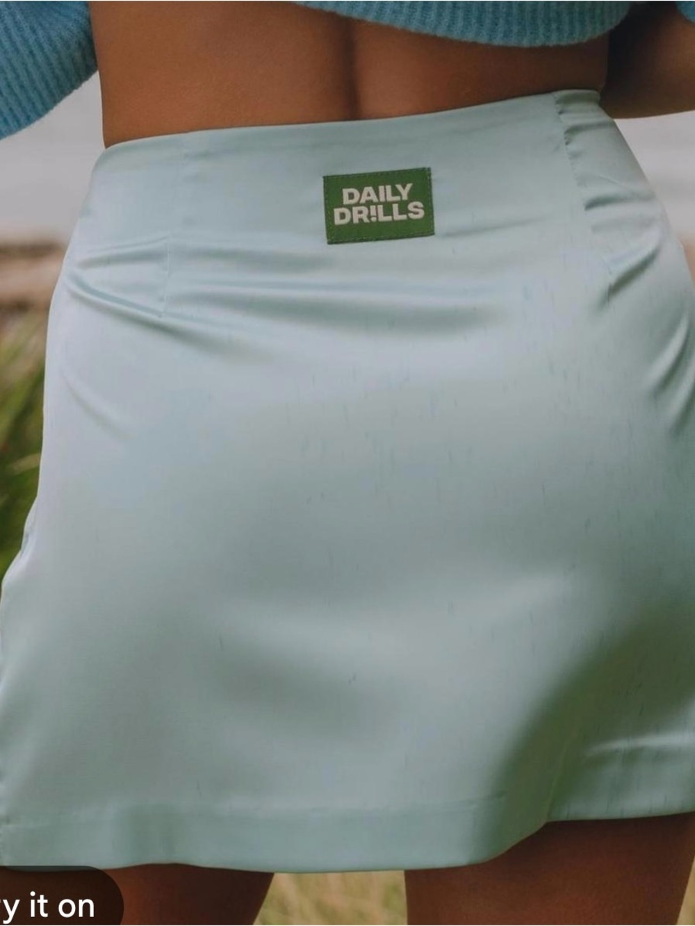 Daily Drills Pale Mint Mini Skirt